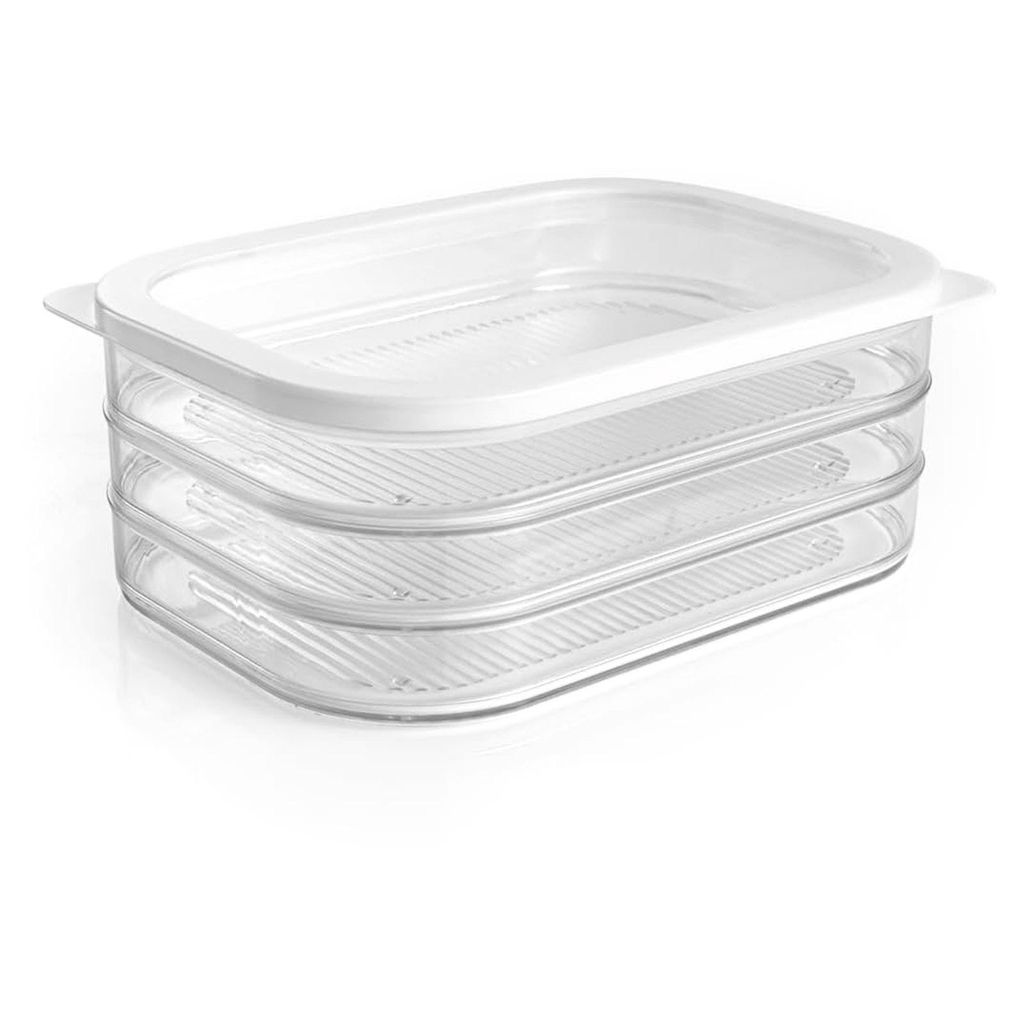 GOURMETmaxx Aufschnittboxen Kühlschrank mit Deckel 3 Lagen Produktbild 