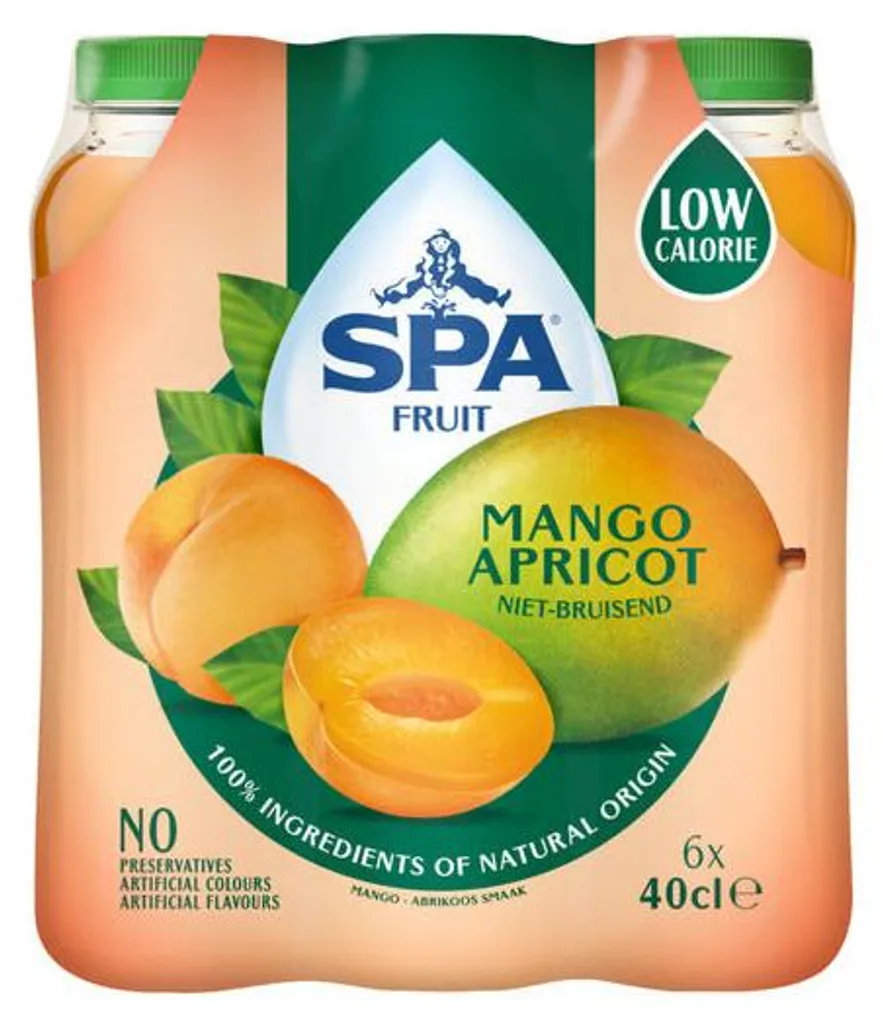 Boisson aux Fruits Spa Fruit Still Mangue et Abricot sans colorants 6x