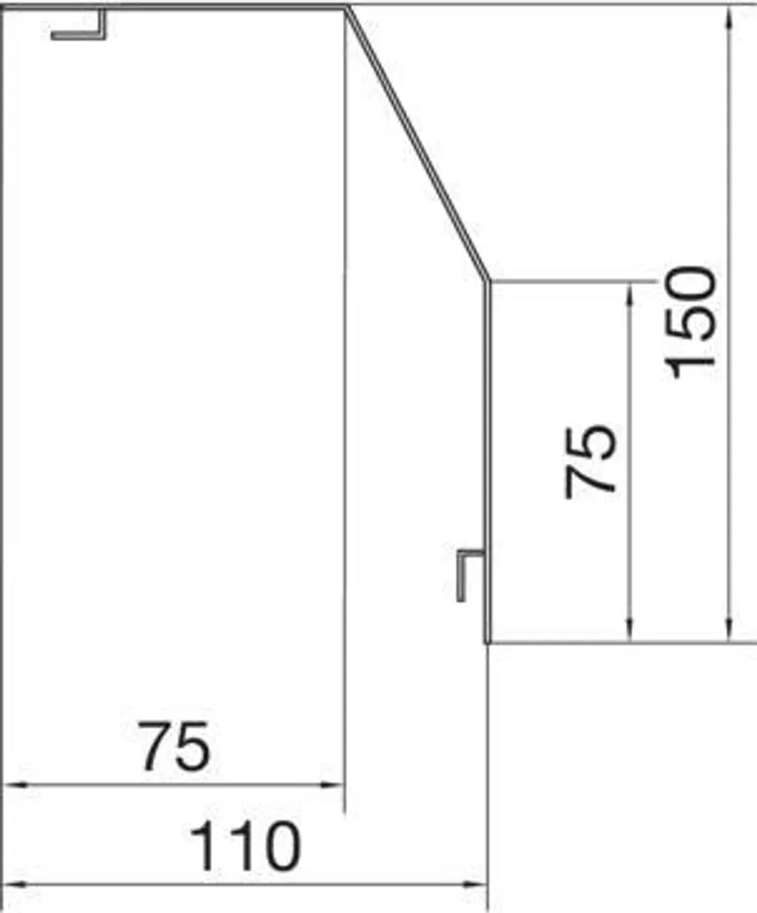 Solution de transition pour goulotte électrique 150x110mm blanc 2m - 2