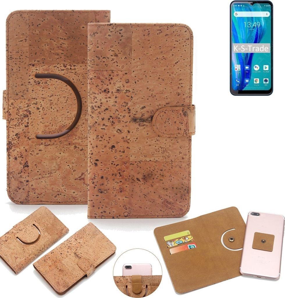 K-S-Trade Handy Hülle Schutz Hülle kompatibel mit Oukitel C23 Pro Handyhülle Schutzhülle Korkhülle Kork-Hülle 1x