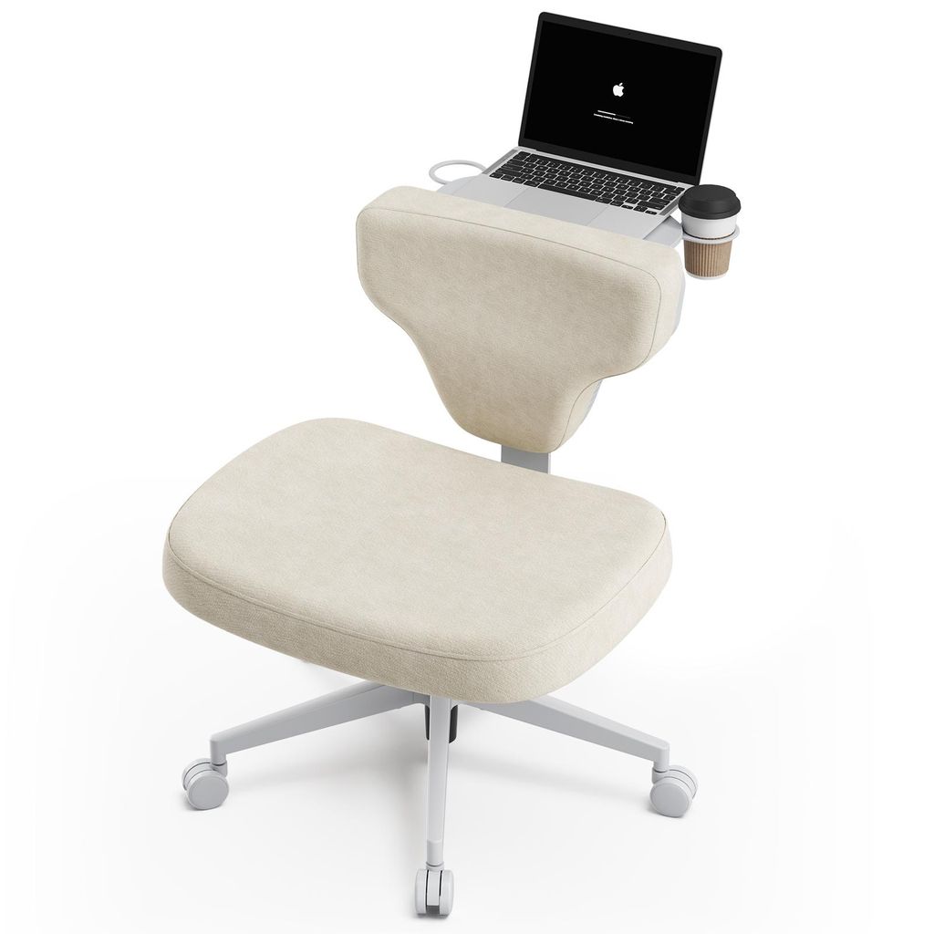 Newtral Freedom-X FP Meditationsstuhl ohne Armlehne mit verstellbarem Laptop-Tablett für Home & Office Aprikose