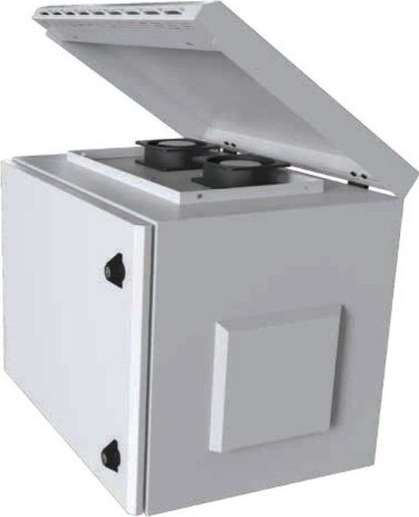 Techly I-CASE IP55-1245, Wandmontiertes Regal, 12U, Sperrschloss, 25,2 kg, Grau