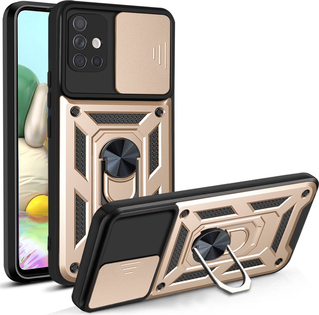 Galaxy A71 4G Hülle mit 360° Drehbarer Magnetische Ring Ständer Halter Dia Kameraschutz TPU Bumper Silikon Schutzhülle für Samsung Galaxy A71 ...