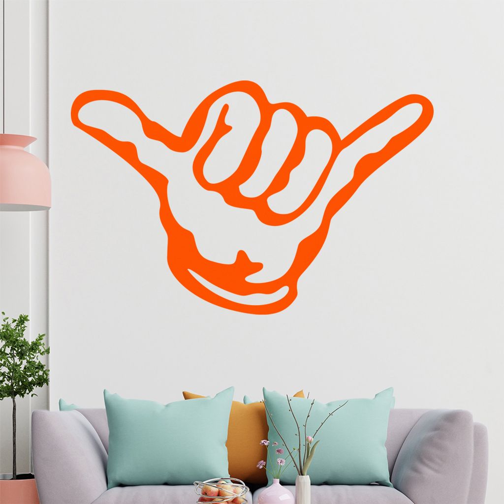 hauptsachebeklebt KIWISTAR Hang Loose Hand - Surfer Move Shaka Wandtattoo in 6 Größen - Wandaufkleber Wall Sticker - Dekoration, Küche, Wohnzimm...