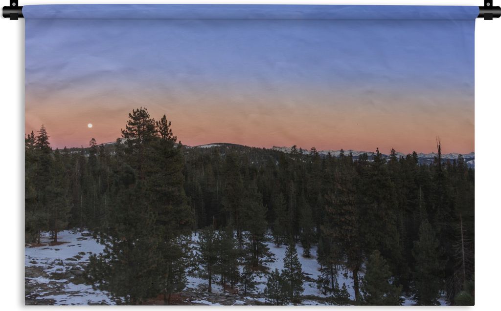 MuchoWow Wandteppich Wandbehang Schöner klarer Himmel über dem Sequoia National Park 150x100 cm Tapisserie Dekoration Wandtuch - Waschbar - Tap...