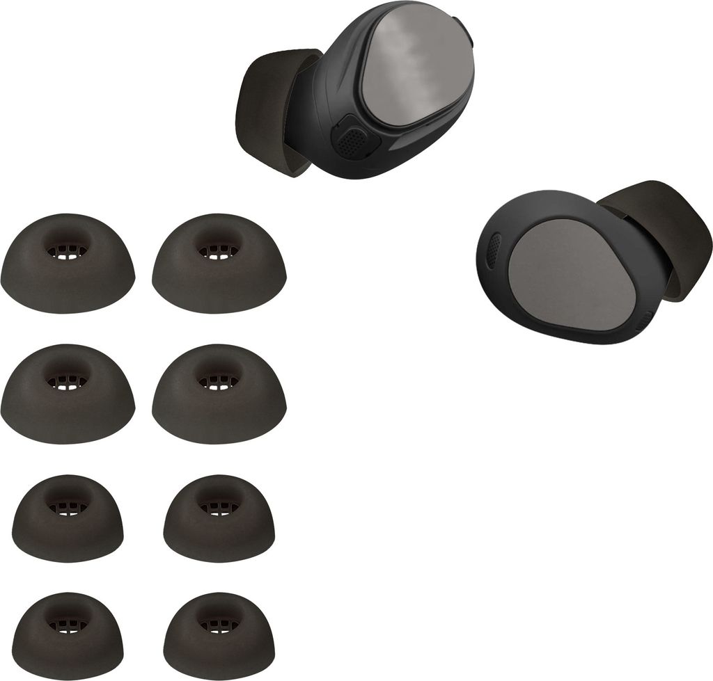 kwmobile 8x Ersatzpolster kompatibel mit Jabra Elite 10 / E10 - 4 Größen - Silikon Ersatz Ohrstöpsel In-Ear Kopfhörer - Polster