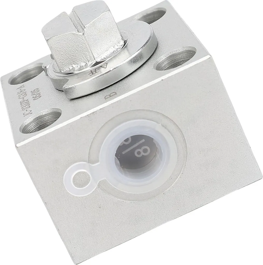 Vanne 3 voies pour circuit mini-pelle, commande papillon de précision