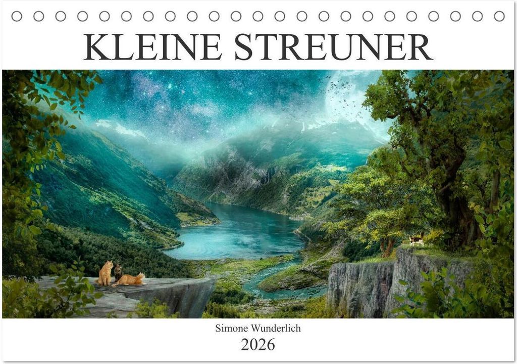 Kleine Streuner (Tischkalender 2026 DIN A5 quer), CALVENDO Monatskalender