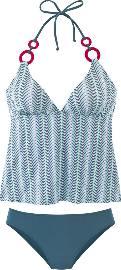 VIVANCE Tankini blau bedruckt Größe 36 Cup A/B