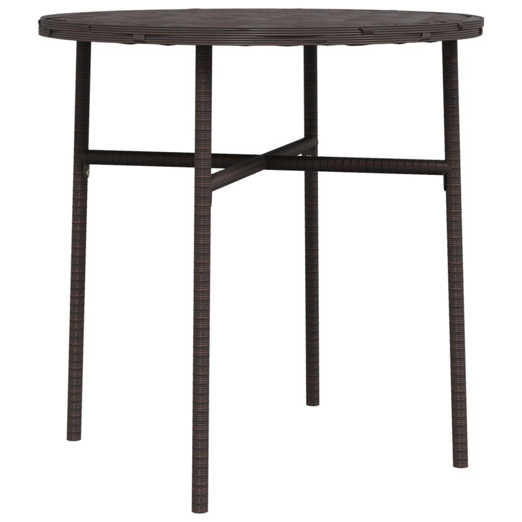vidaXL Table d'appoint brune 45 cm Poly rotin Image du produit 