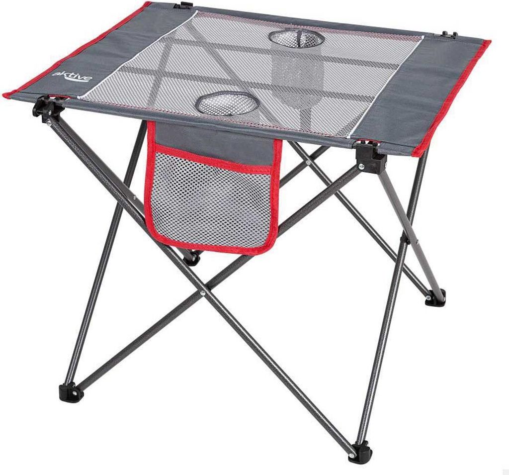 Aktive Klappbarer Campingtisch Silber 69 x 53 x 50 cm Silber 69 x 53 x 50 cm