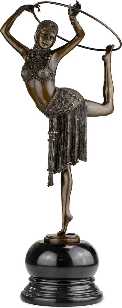 Statue en bronze Danseuse de hula hoop Moritz - Sculpture 51 cm 5,7 kg