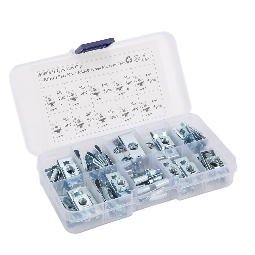Auto-Befestigung U-Typ Clips,50 Stück Auto-Befestigung U-Typ Clips Set,Auto U-förmige Clip-Mutter,U-förmige Clip-Mutter,Auto Geschwindigkeit Bef...
