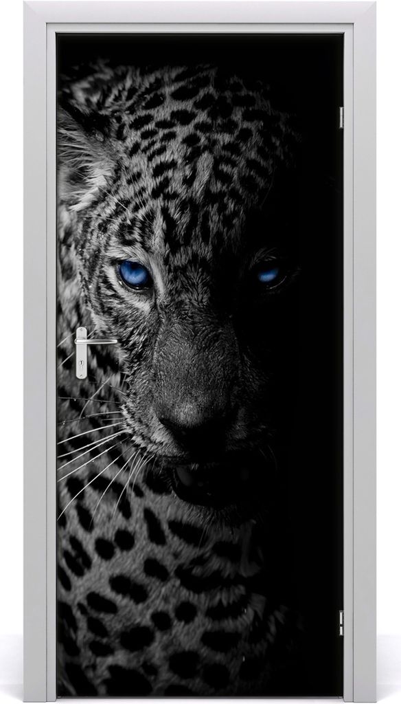 Tulup Türaufkleber 95x205 cm Dekorative Aufkleber Selbstklebend Wasserdichte Tapete Abnehmbar Schlafzimmer Wohnzimmer Wohnkultur - Leopard Wand