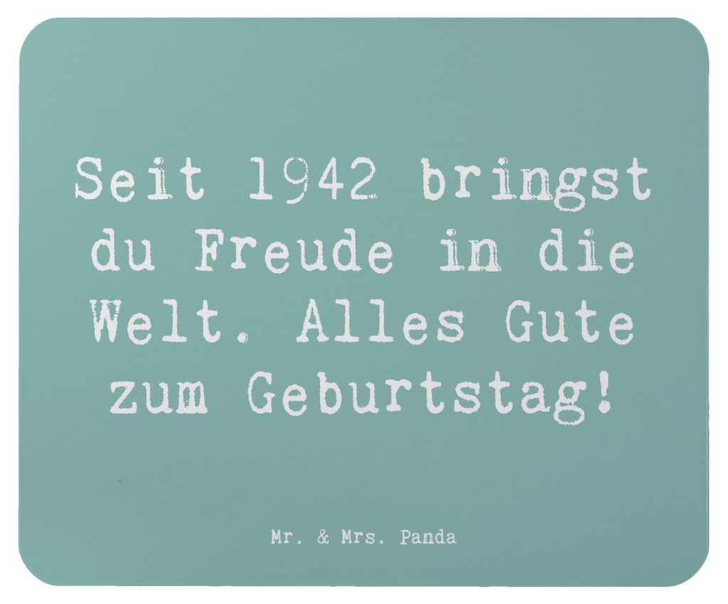 Mr. & Mrs. Panda Mauspad Spruch 1942 Geburtstag Freude - Meeresbrise - Geschenk, Alter, Glückwunsch, Seit, laptop, Geburtsjahr, Mouse Pad, Happy B...