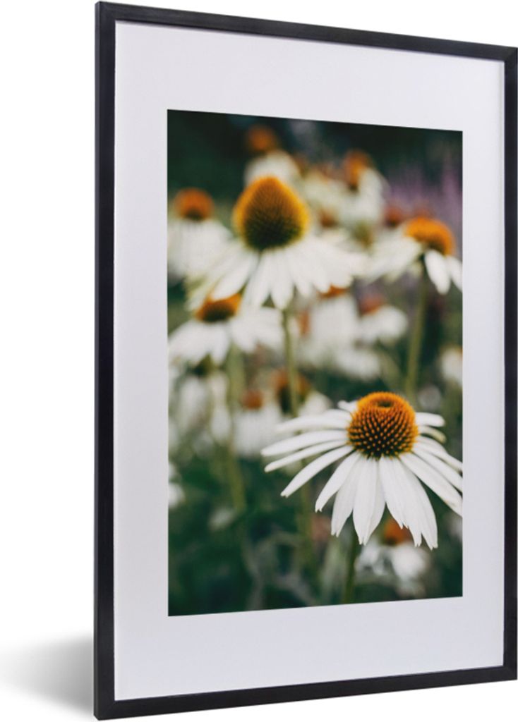 MuchoWow Gerahmtes Poster Blumen - Herbst - Botanisch 40x60 cm - Poster mit Schwarzem Bilderrahmen Wandposter Rahmen Foto Bilder - Poster in Rahmen