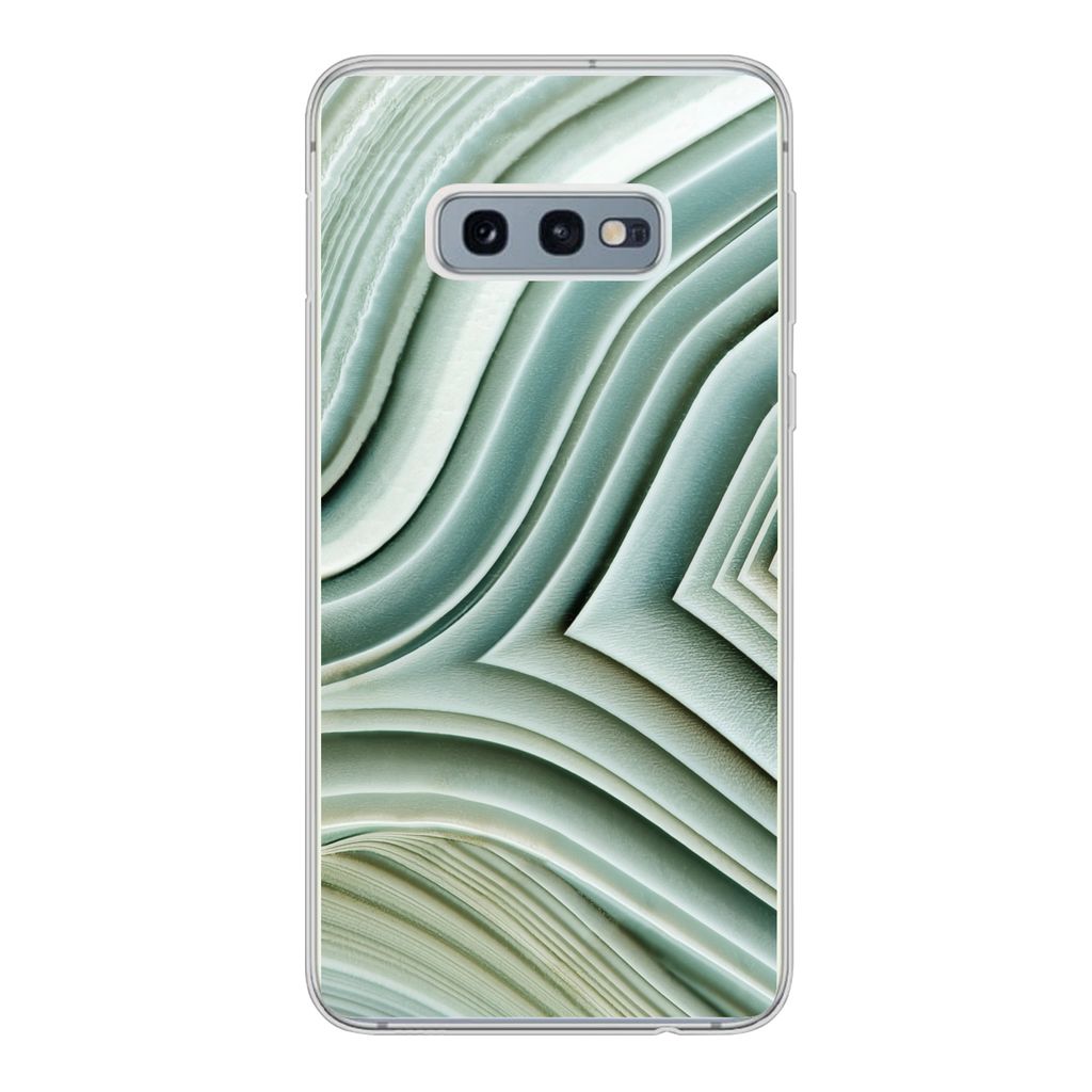 MuchoWow Handyhülle Schutzhülle Hülle für Samsung Galaxy S10e Naturstein - Abstrakt - Grau Silikon Softcase Handy Hülle - Handy