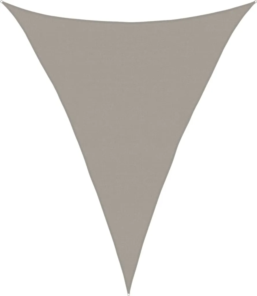 vidaXL Tenda da sole 160 g/m² Triangolare Grigio chiaro 4x5x5 m HDPE