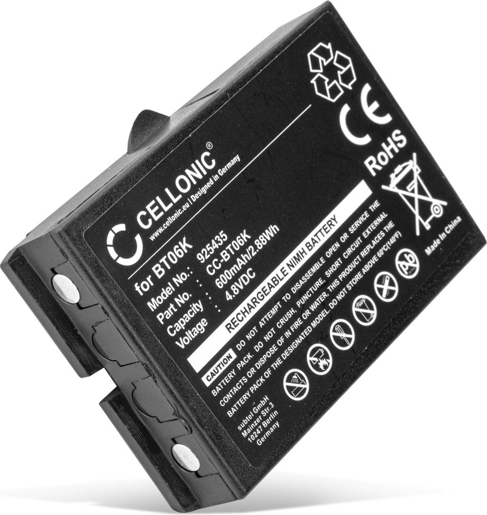 subtel 1x Akku für Fernbedienung Kompatibel mit Ikusi TM70, ATEX transmitters, RAD-TF transmitters, BT06K - (600mAh , 4.8V)