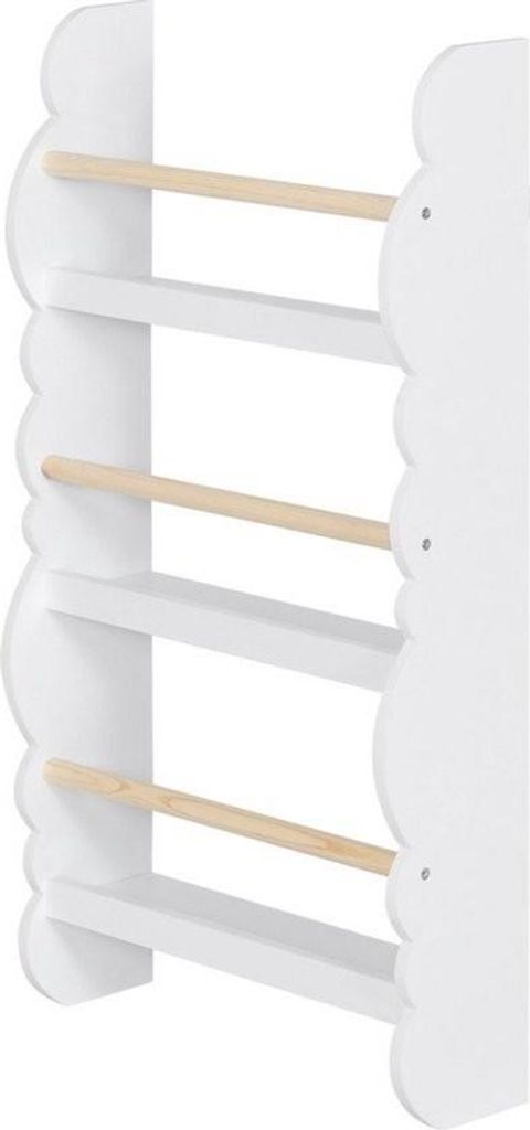 Dreistöckiges Kinderbücherregal – platzsparend und verspielt – stabiles Holzregal – ideal für die Kinderzimmerecke – modernes Design –...