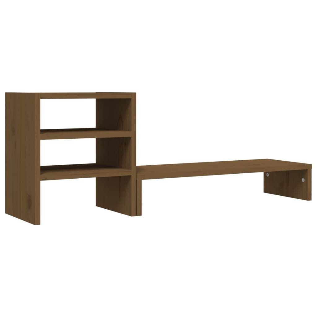 "WINTER SALE" Monitorständer - Bürotische - Honigbraun 81x20x30 cm Massivholz Kiefer - Computertische NEU8821052