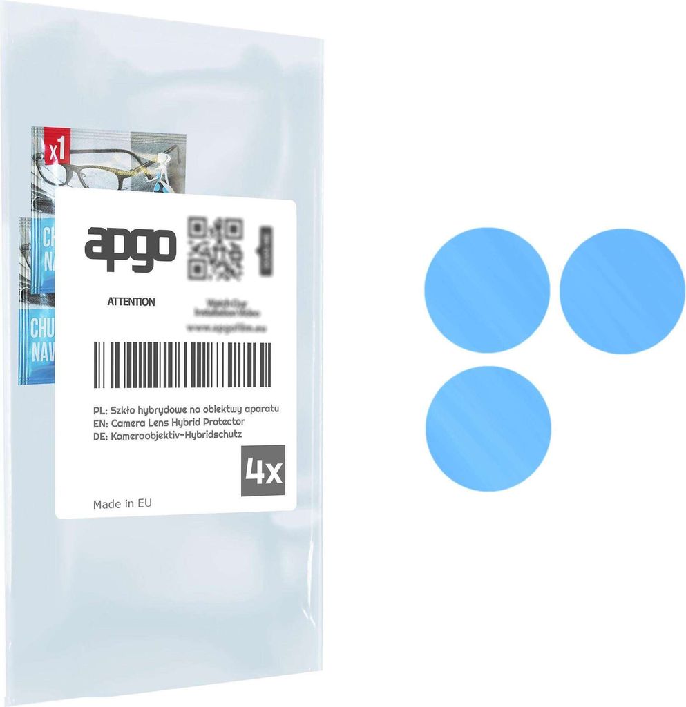 apgo 4 Stück Hybrid Kameraschutz, Kamera-Schutzglas kompatibel mit Xiaomi Poco F6 Pro, Linsenschutz, 9H Härte, Schutz für Kameraobjektiv, Anti-K...