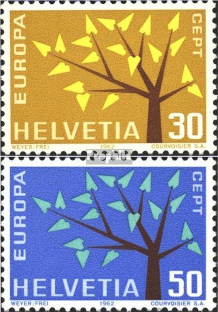 Briefmarken Schweiz 1962 Mi 756-757 (kompl.Ausgabe) gestempelt Europa