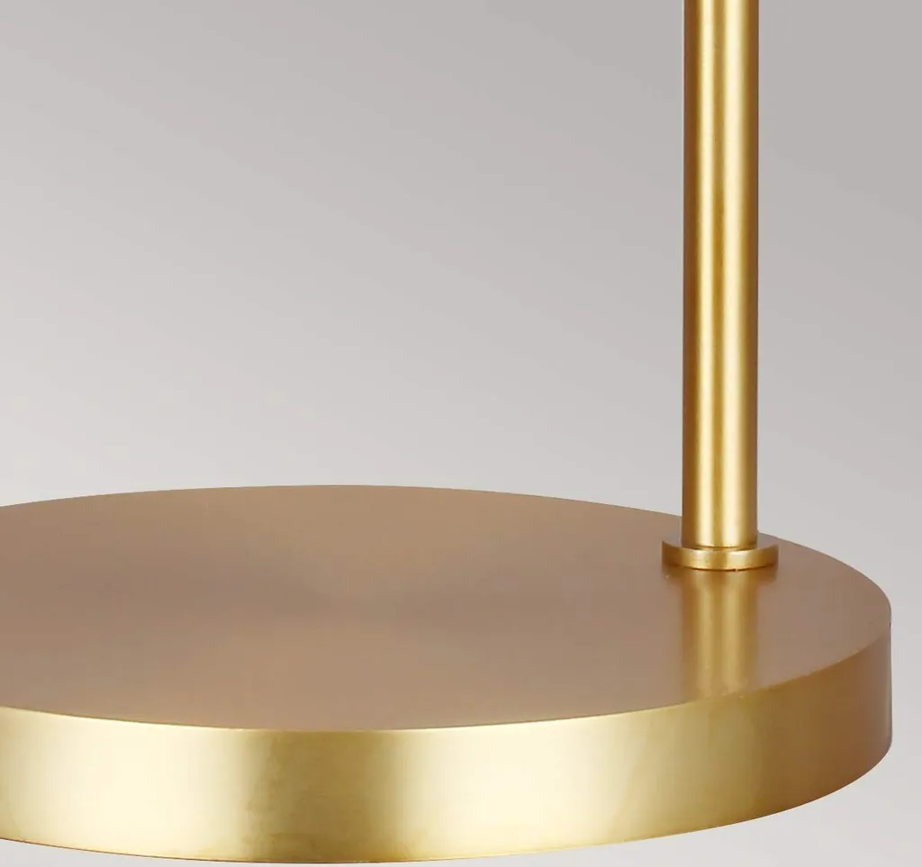 Lampe de bureau design pour lecture Joan blanc mat et laiton Feiss