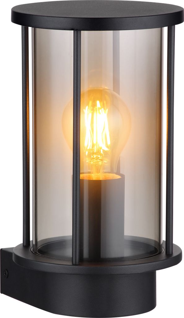 Globo Lighting|Außenleuchte Edelstahl schwarz matt, 1x E27