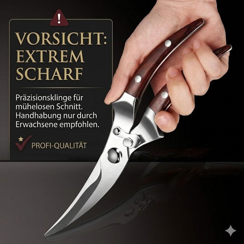 Ciseaux à volaille haut de gamme en acier inoxydable, 24 cm Image du produit 