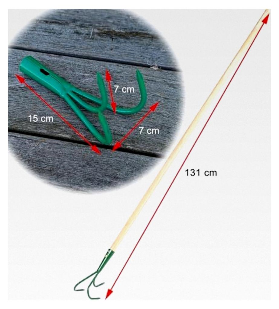 Garten Gerät Kultivator Grubber mit 3 Zinken für Rasen und Erde