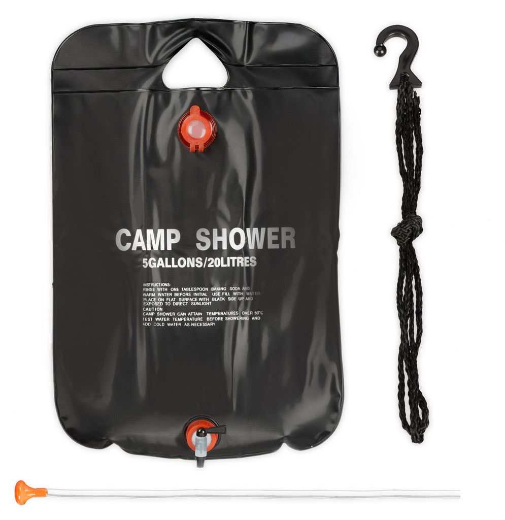 Relaxdays Campingdusche 20 l, Solardusche Camping, zum Produktbild 