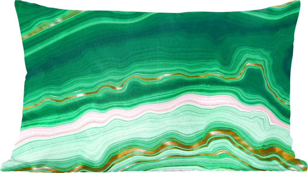 MuchoWow Zierkissen Sofakissen Wohnzimmer Dekokissen 60x40 cm Gold - Achat - Luxus - Kopfkissen - Polster mit Foto