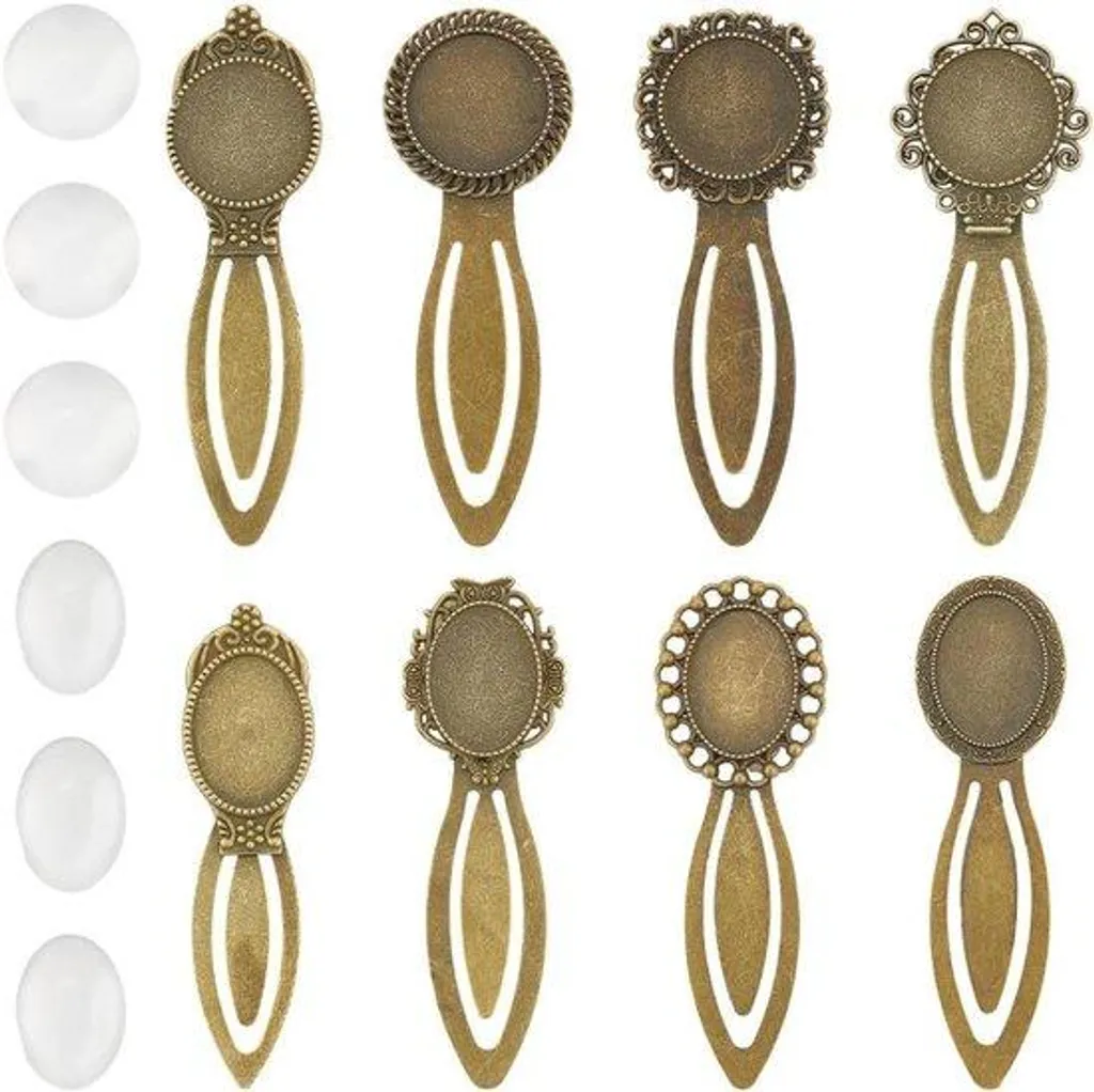 Marque-page Métallique Vintage Couleur Bronze : Set de 16 Pièces Assorties