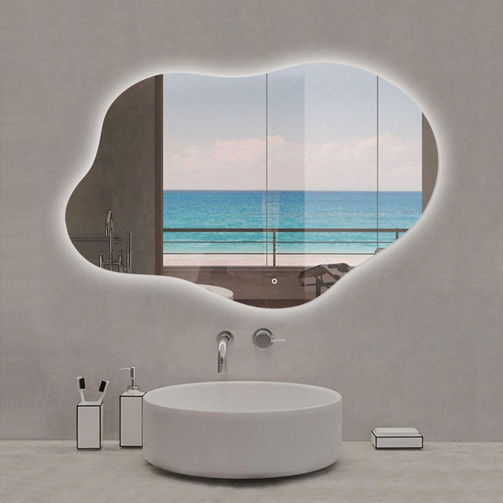 Miroir Salle de Bain LED en Forme de Nuage, Anti-Buée, 3 Image du produit 
