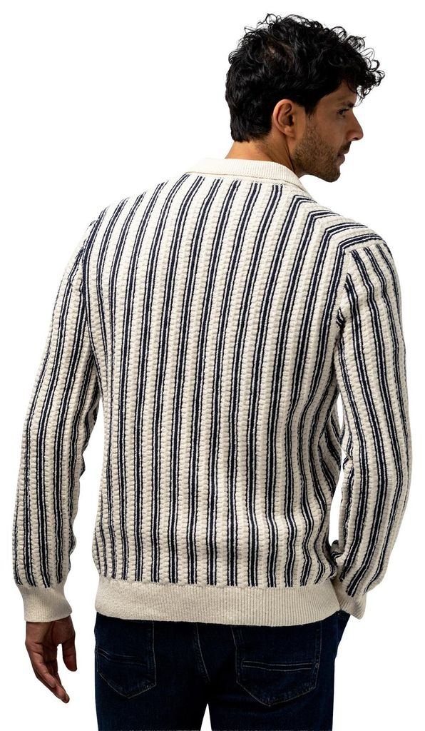 Gestreifter creme navy Pullover State of Art regular fit
