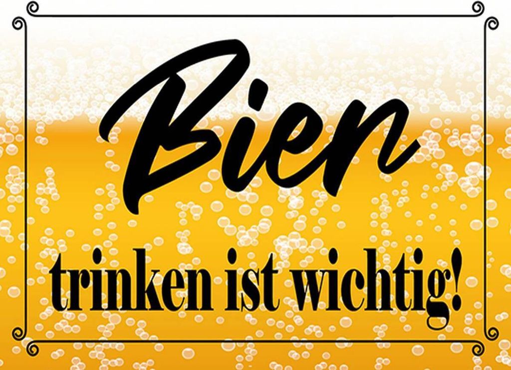 vianmo Holzschild 30x40 cm Bier trinken ist wichtig!