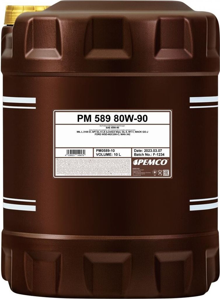 PEMCO Schaltgetriebeöl (MTF) Achsgetriebeöl PM0589-10 10L Kanister