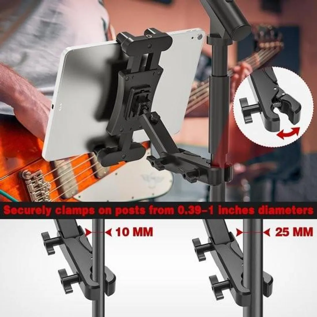 Support de tablette pivotant 360° pour pied de micro compatible iPad Pro - 6