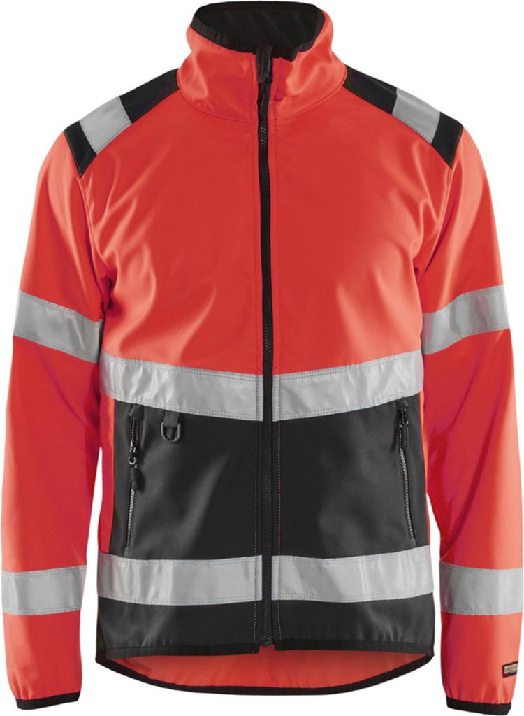 Blakläder Warn-Softshelljacke 48772516 rot/schwarz Uni, 4XL