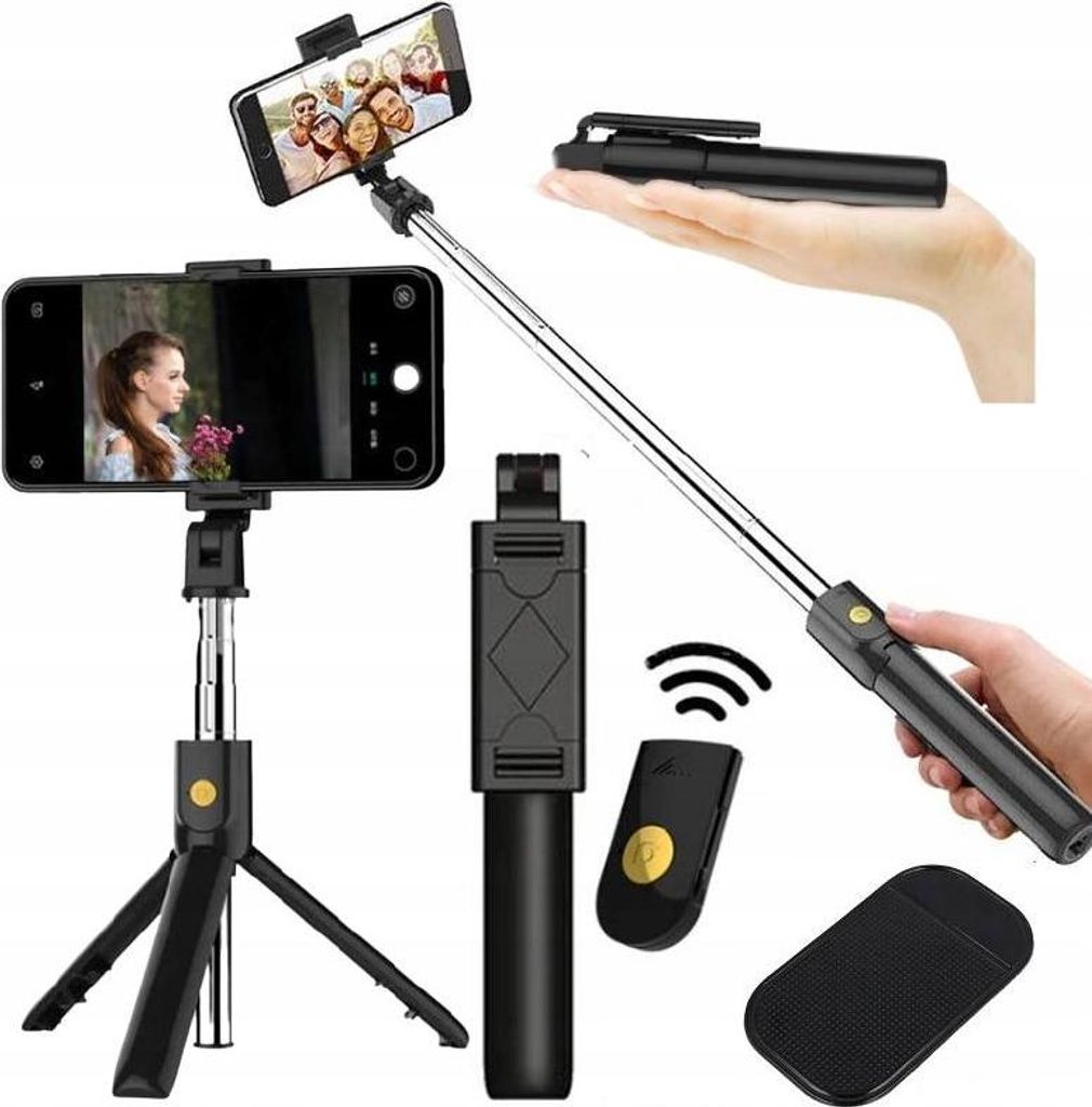 Bastone per selfie con Bluetooth, treppiede e telecomando Immagine del prodotto 