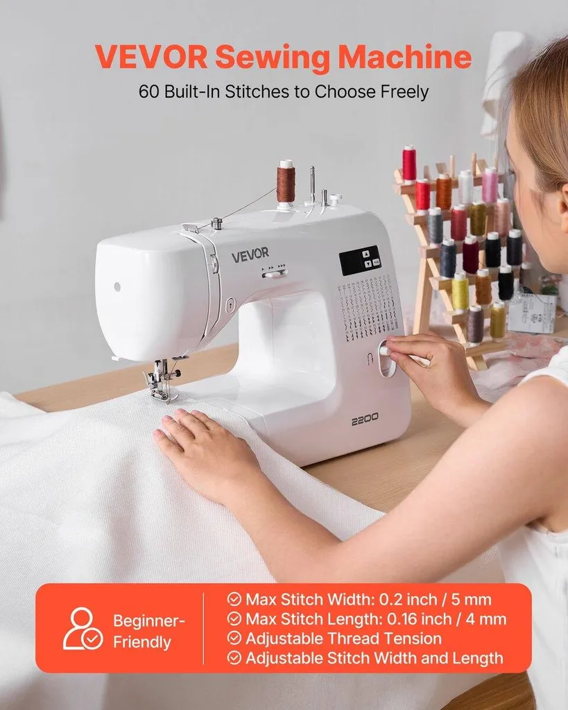 Machine à coudre électronique 60 programmes pour couture créative