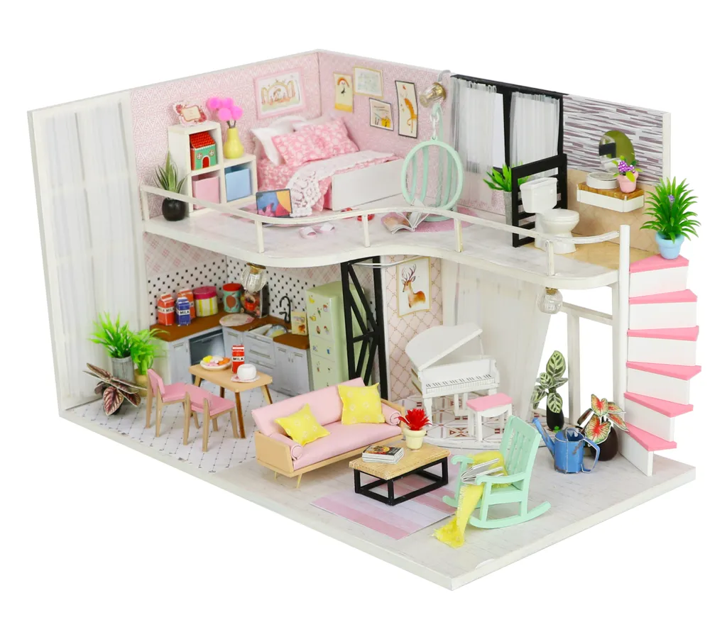 Maison de Poupée Miniature DIY Pink Melody - Maquette de Décoration
