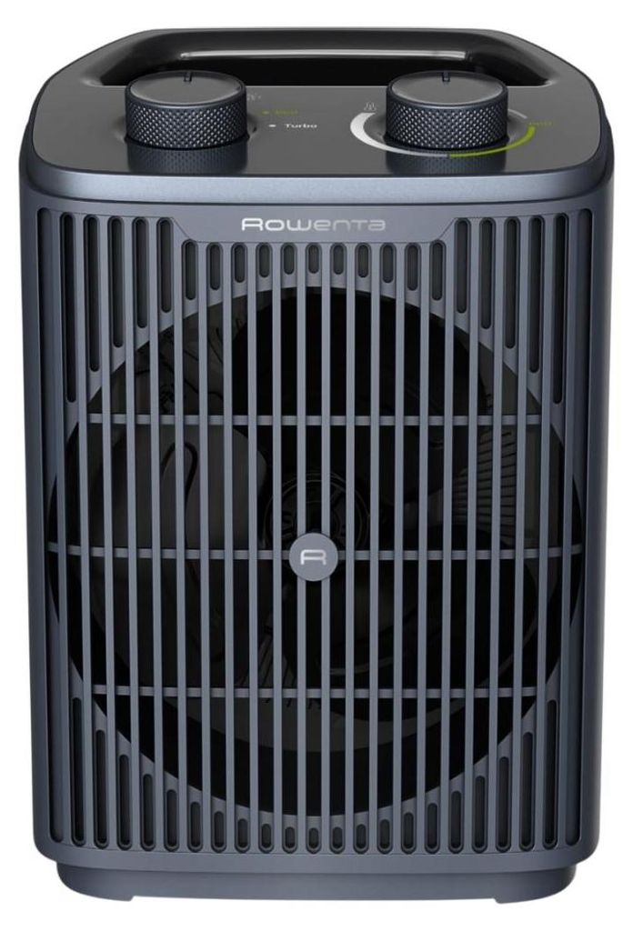 A front view of a Rowenta electric fan heater.