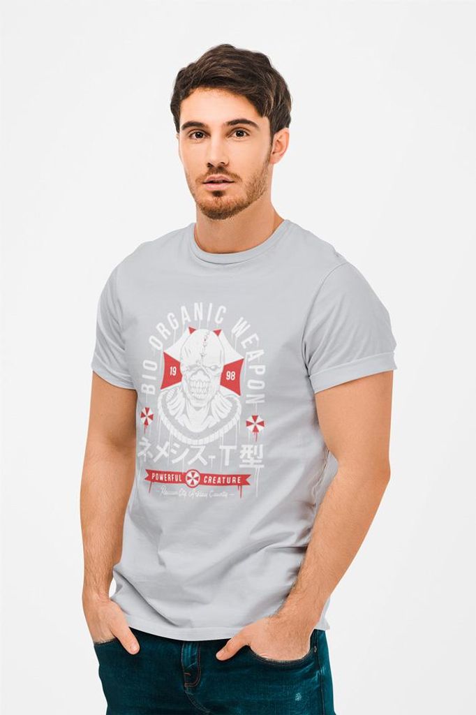 D&B Uni Polo MO00046 ResidentEvil Grau-Größe M