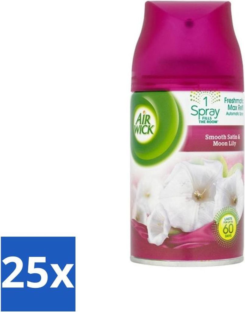Air Wick Freshmatic – Nachfüllpackung für Lufterfrischer – Lilie & Satin – 250 ml - Vorteilspack - 25 Stücke