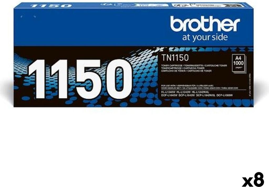 Toner Brother TN1150 Schwarz (8 Stück)