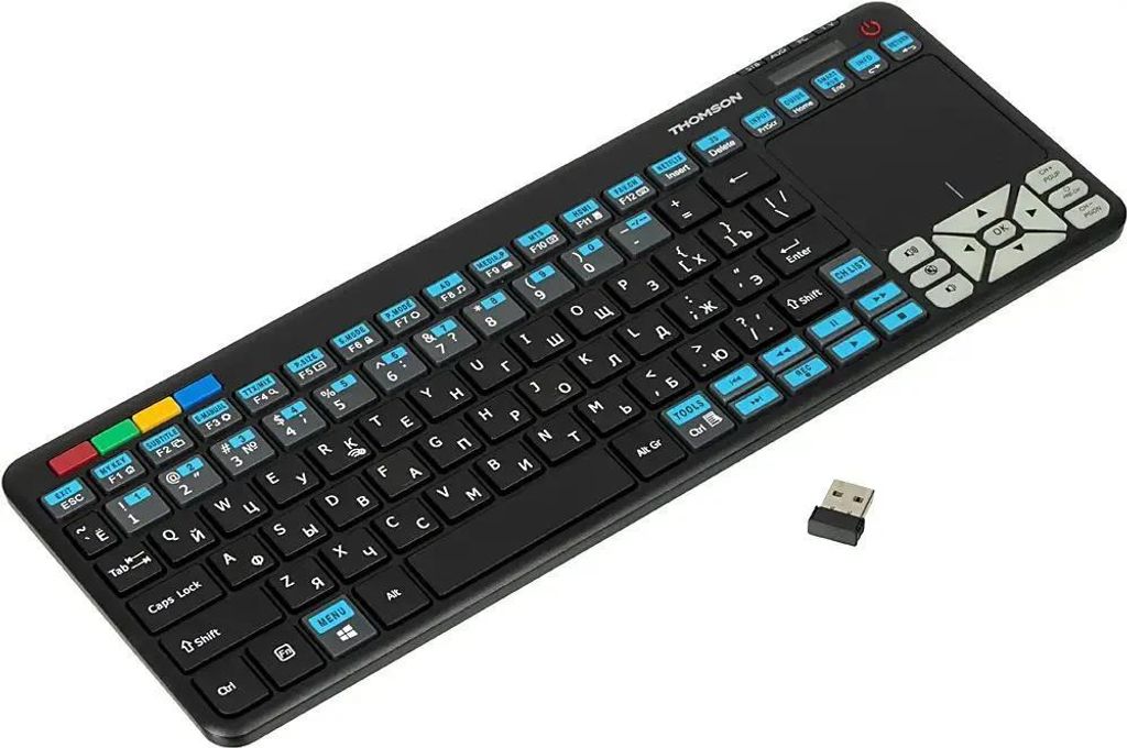 Hama ROC3506 4-in-1 Universal-Smart-TV-Fernbedienung, Kyrillisches Layout, schwarz