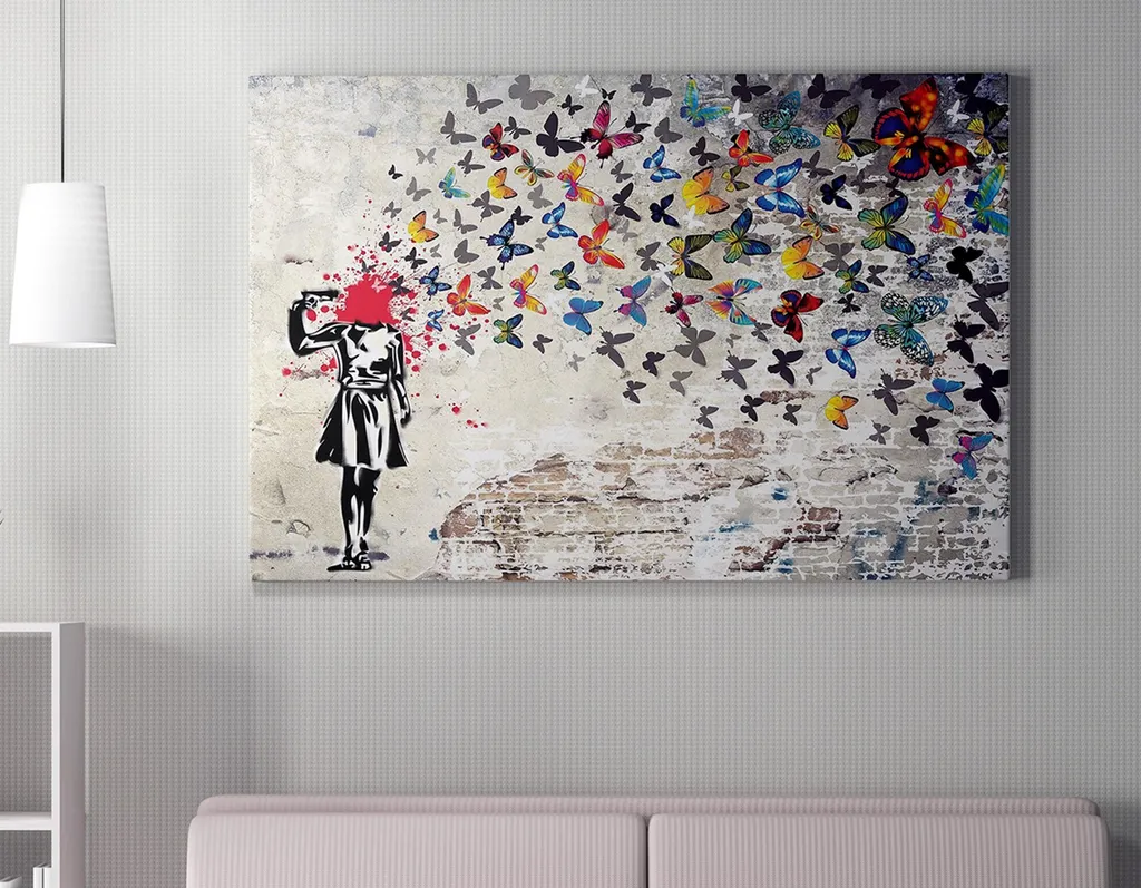 Wallity, WY51- BRS1202, Colorato, Stampe su tela, 50 x 70 cm, 50% cotone / 50% poliestere