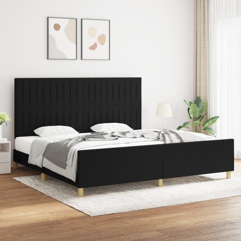Maison Exclusive - Bettgestell ohne Matratze Schwarz 200x200 cm Stoff